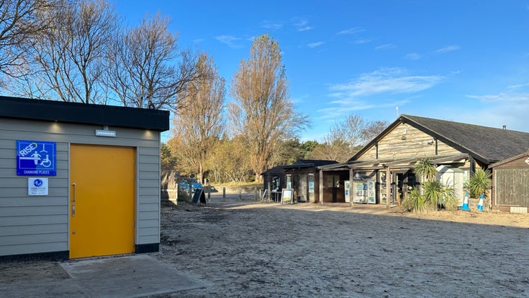 Changing Places room in relation to other facilities at Knoll Beach